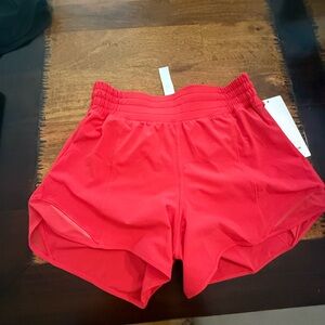 Women's Red Athletic Shorts